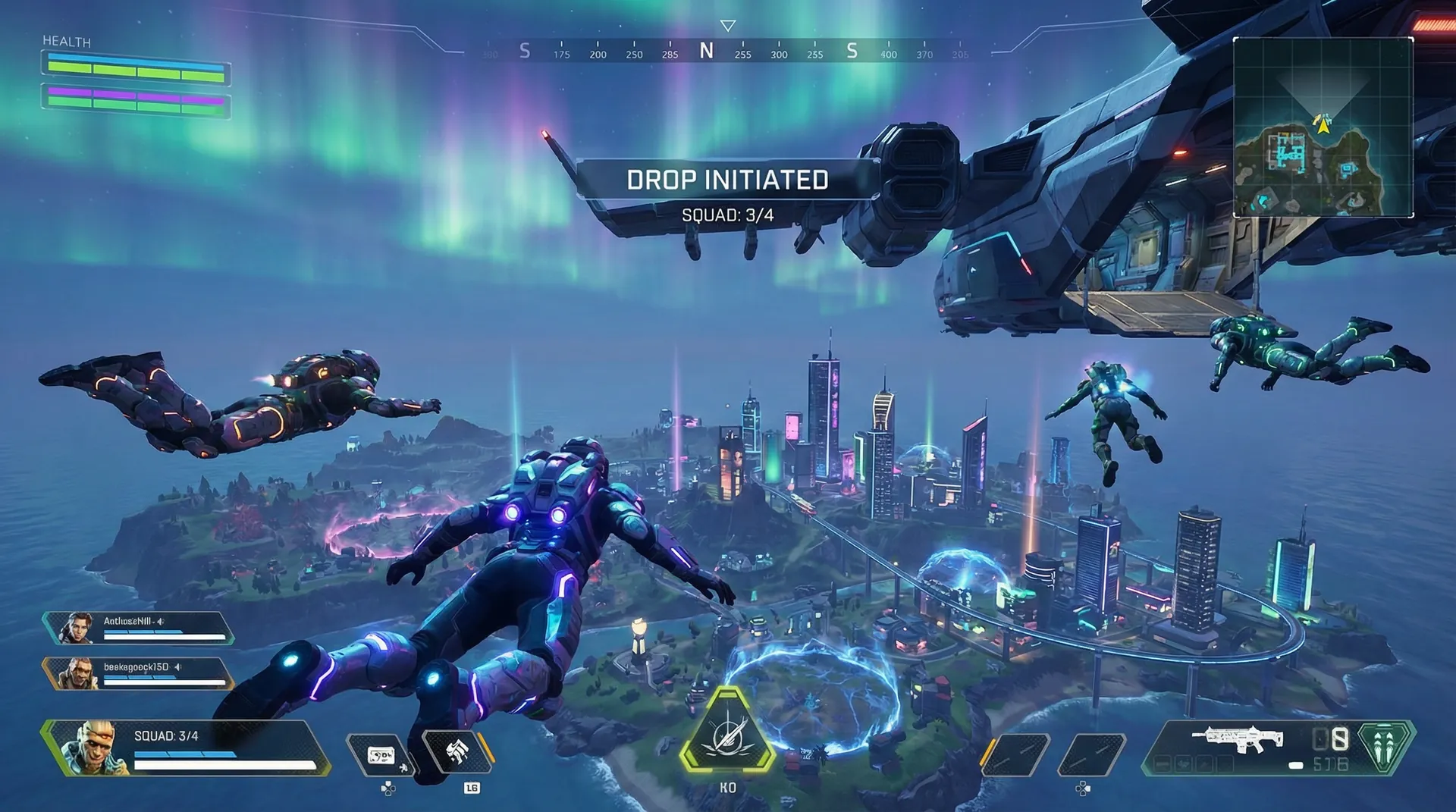 大逃杀游戏空降瞬间 - im电竞 精彩操作